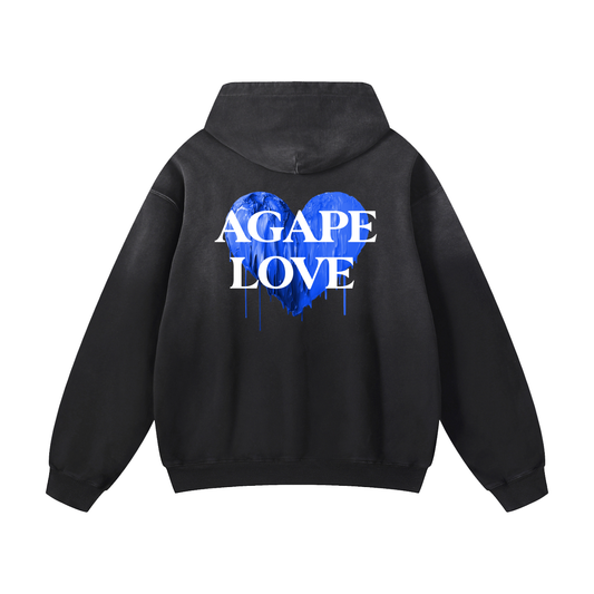 Agape Love Oversized Hoodie - Black