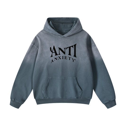 Anti Anxiety Oversized Hoodie - Gray Blue
