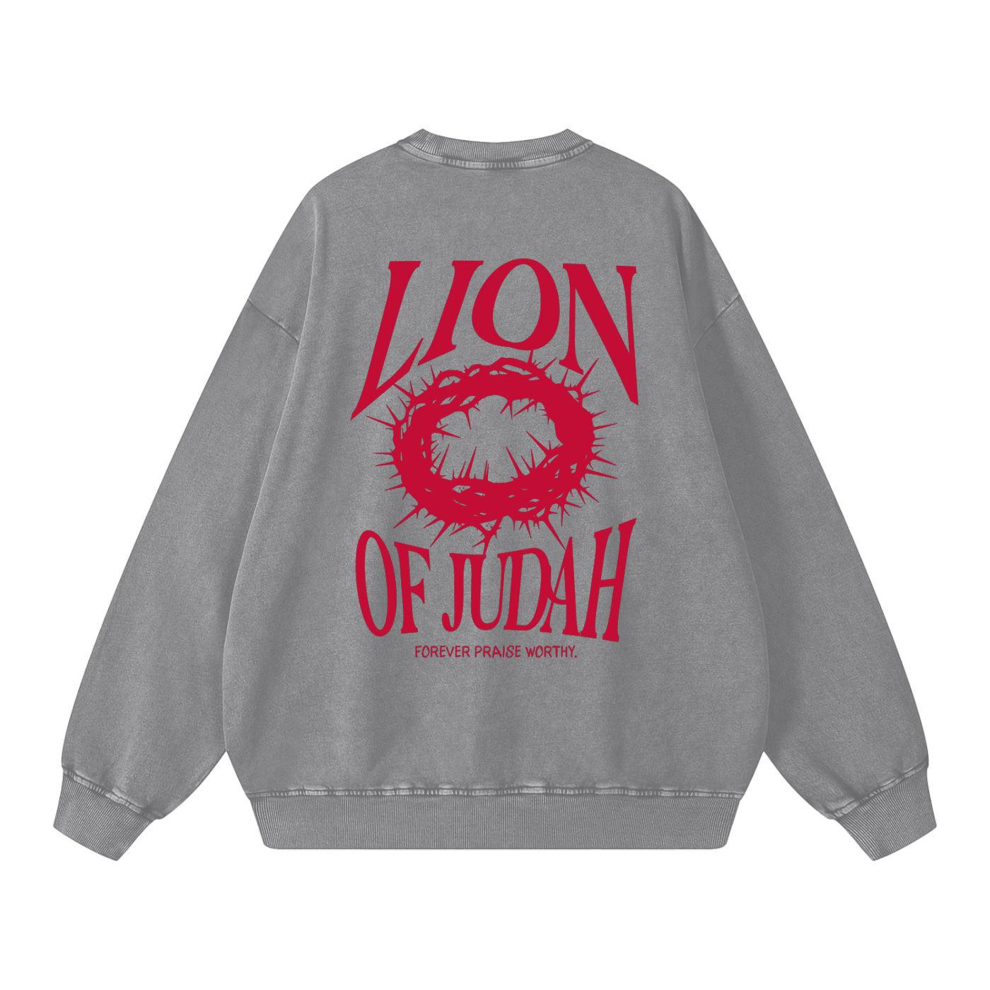 Lion Of Judah Sweatshirt - Light Gray