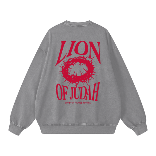 Lion Of Judah Sweatshirt - Light Gray