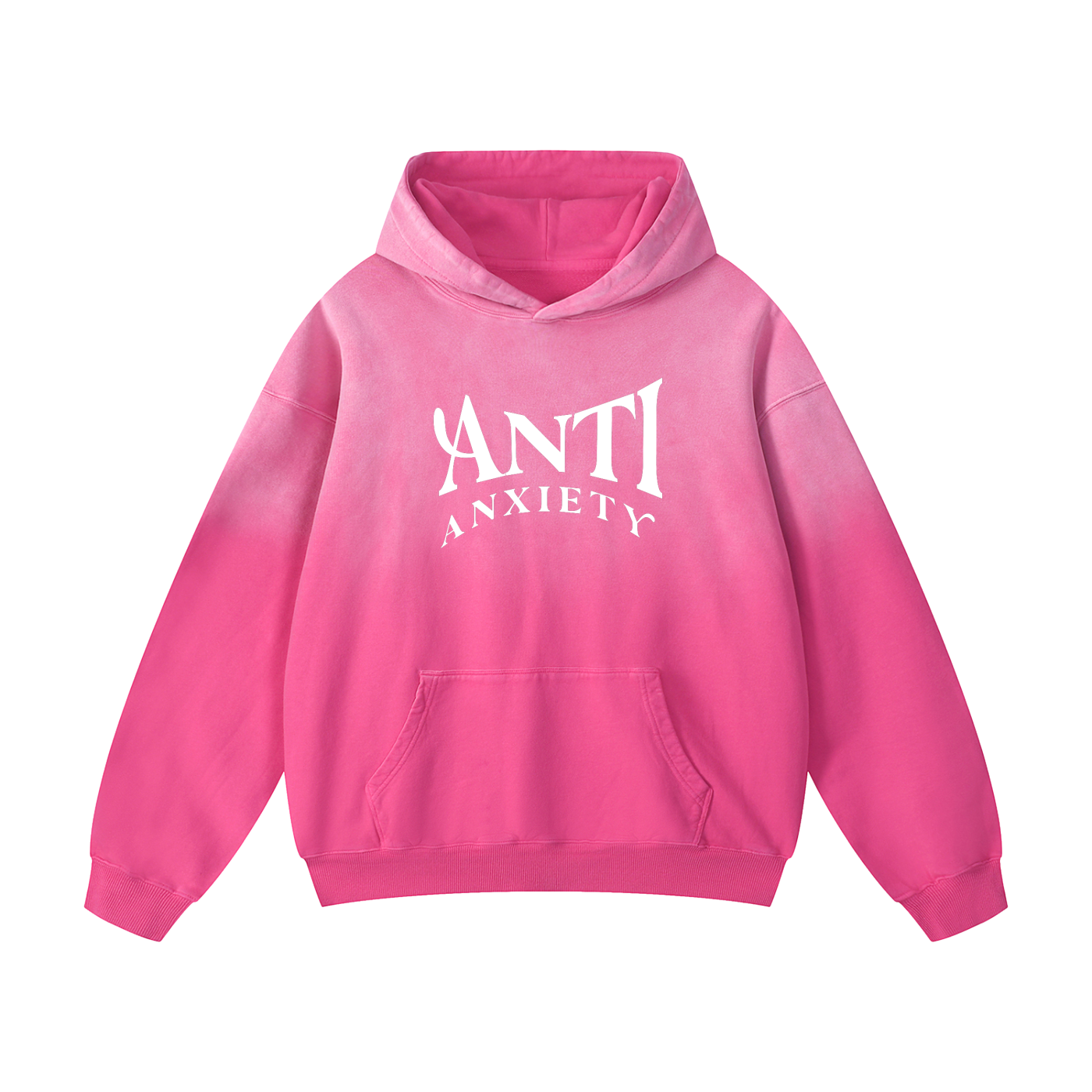 Anti Anxiety Oversized Hoodie - Pink