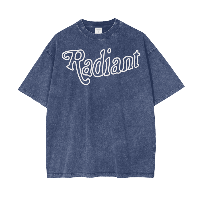 Radiant Rainbow Tee - Dark Blue