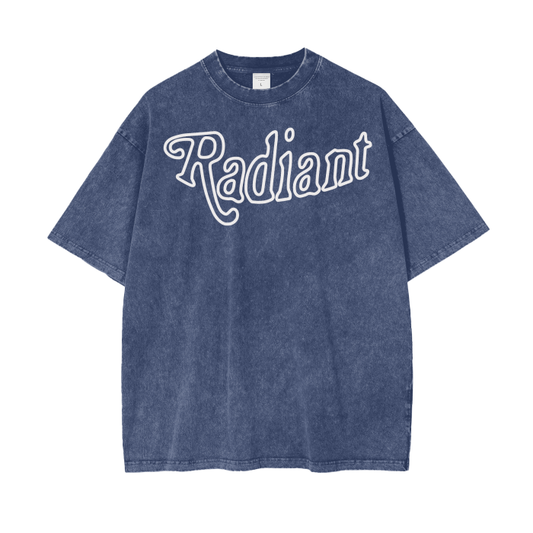 Radiant Rainbow Tee - Dark Blue