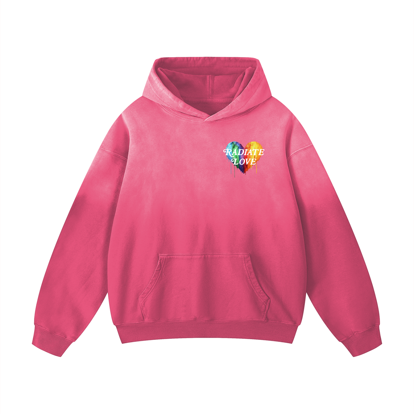 Agape Love Oversized Hoodie - Pink