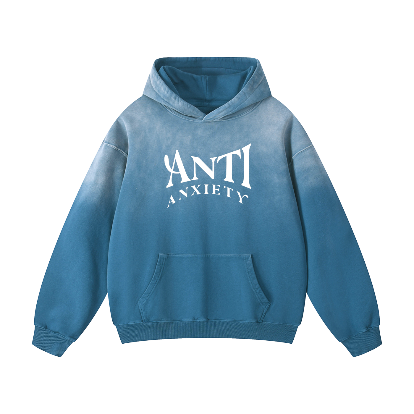 Anti Anxiety Oversized Hoodie - Jeans Blue