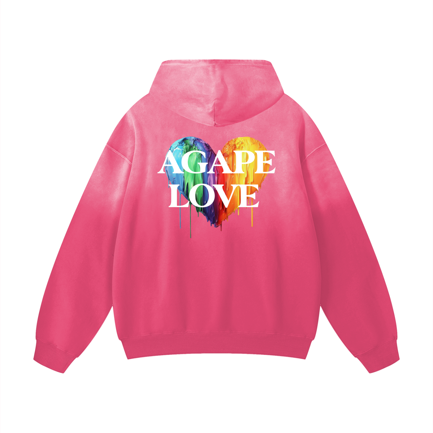 Agape Love Oversized Hoodie - Pink
