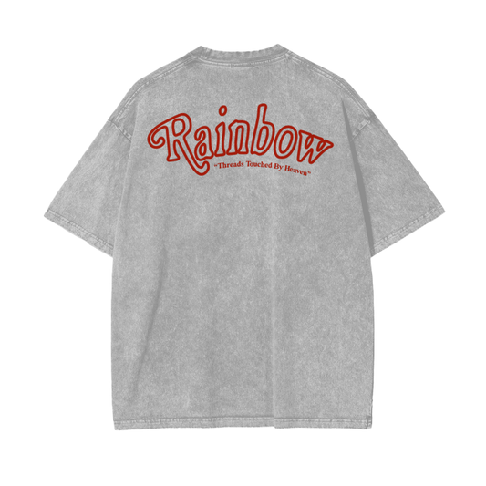 Radiant Rainbow Tee - Light Gray