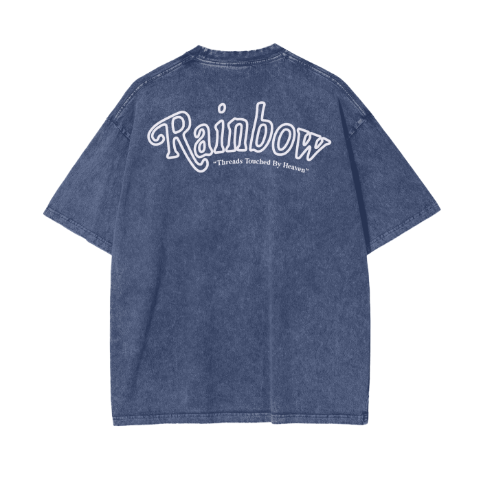 Radiant Rainbow Tee - Dark Blue