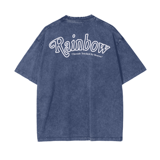 Radiant Rainbow Tee - Dark Blue