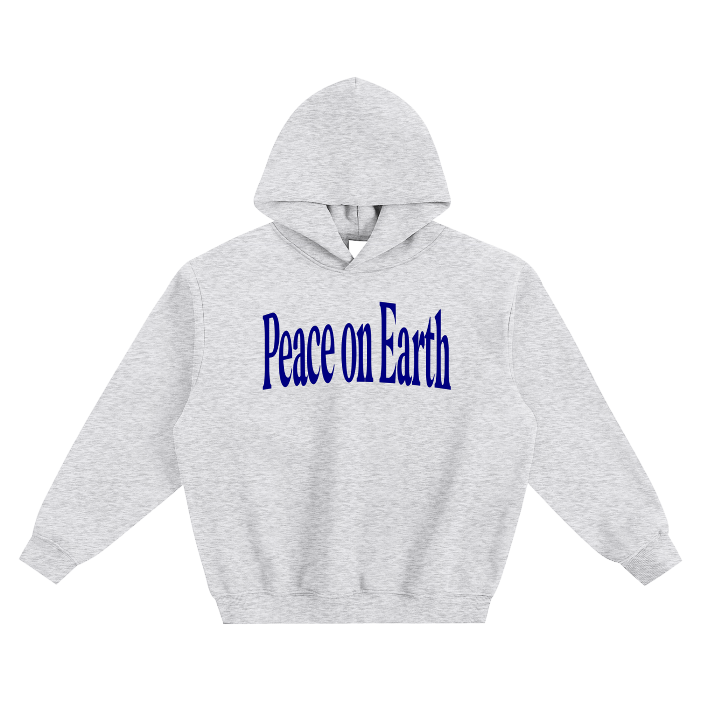 Peace On Earth Hoodie - Blue / Flower Gray